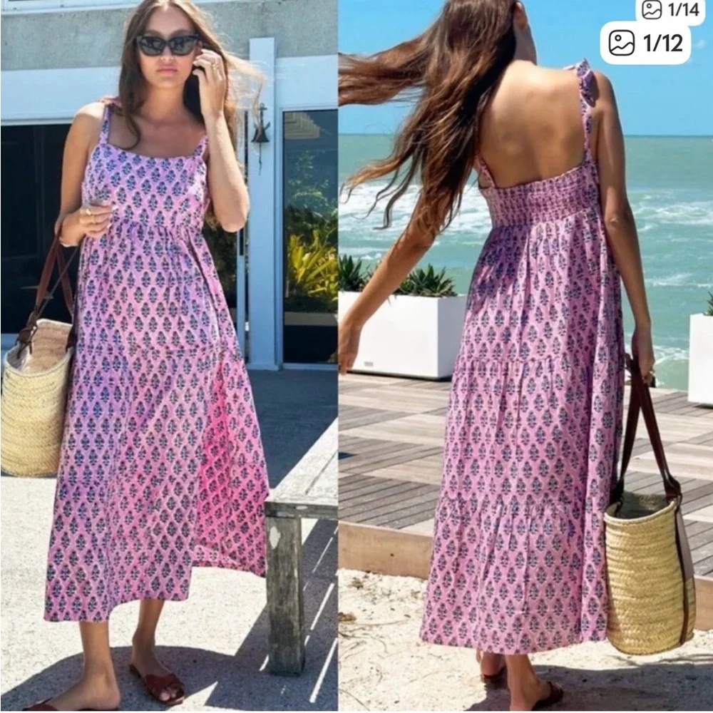 Emerson Fry Pink Printed Maxi Dress